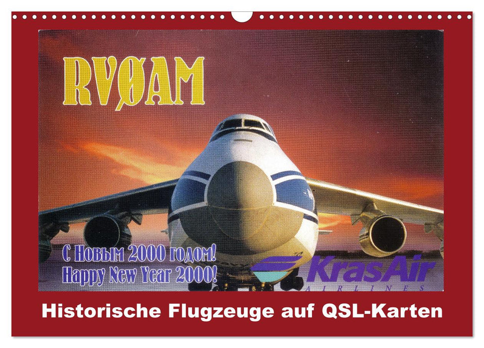 Historische Flugzeuge auf QSL-Karten (CALVENDO Wandkalender 2026)