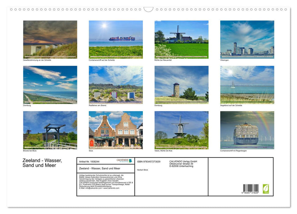 Zeeland - Wasser, Sand und Meer (CALVENDO Wandkalender 2026)