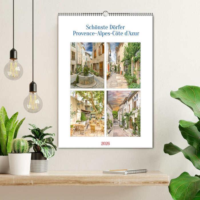 Schönste Dörfer - Provence-Alpes-Côte d'Azur (CALVENDO Wandkalender 2026)