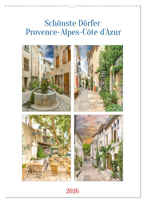Schönste Dörfer - Provence-Alpes-Côte d'Azur (CALVENDO Wandkalender 2026)