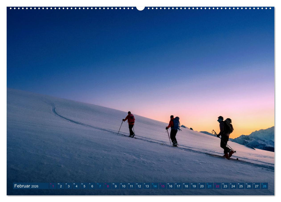 Skimountaineering - Erobere die Berge im Winter (CALVENDO Wandkalender 2026)