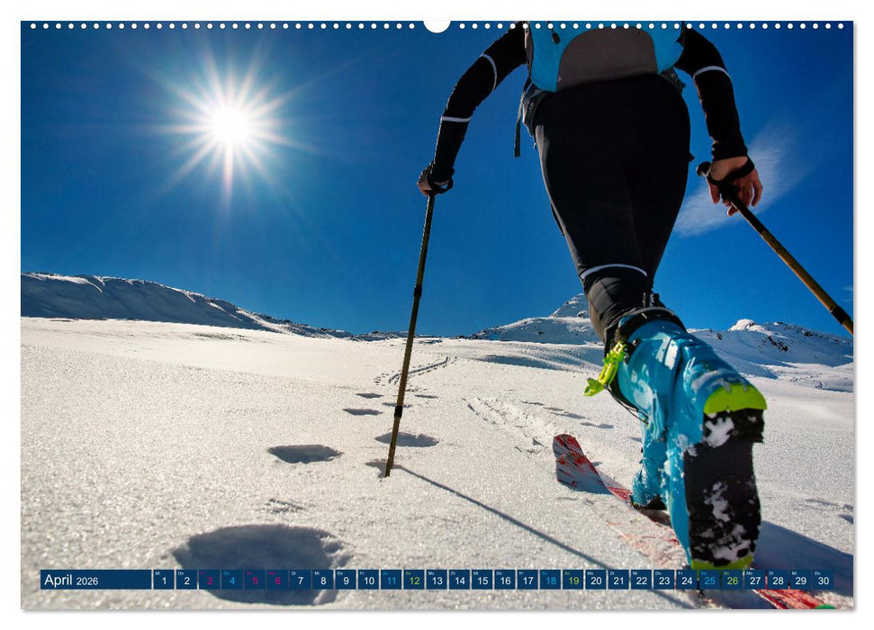 Skimountaineering - Erobere die Berge im Winter (CALVENDO Wandkalender 2026)