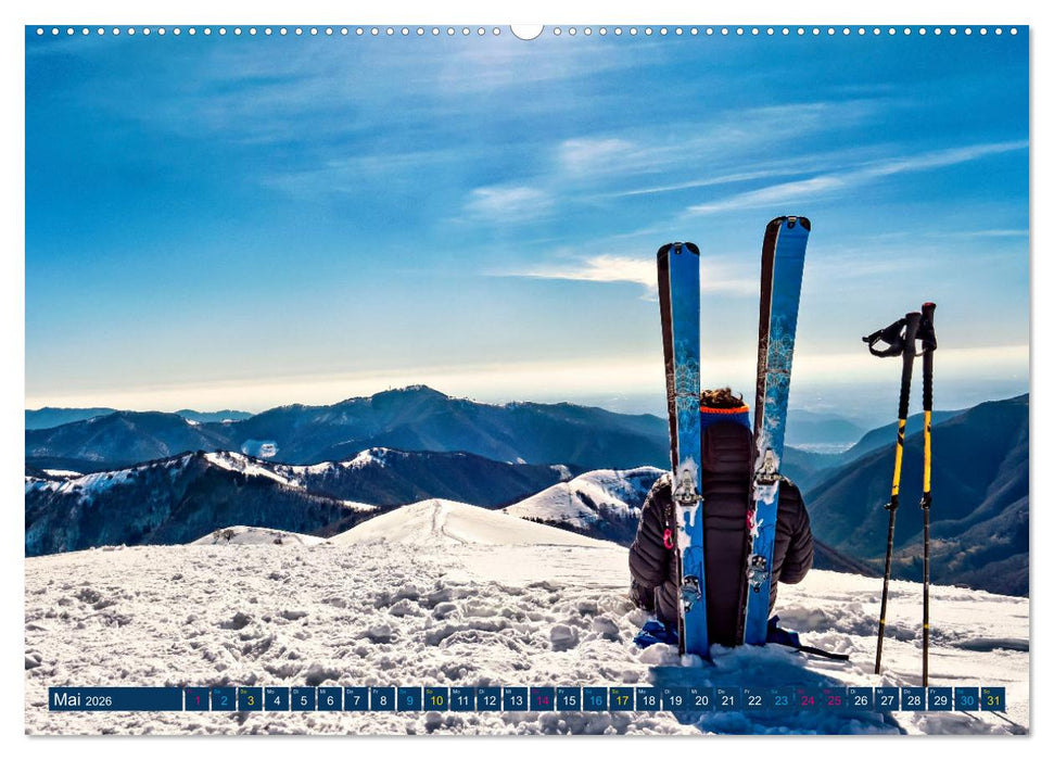 Skimountaineering - Erobere die Berge im Winter (CALVENDO Wandkalender 2026)