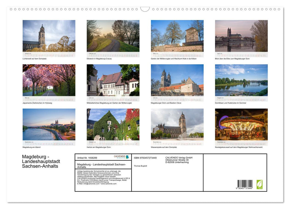 Magdeburg - Landeshauptstadt Sachsen-Anhalts (CALVENDO Wandkalender 2026)