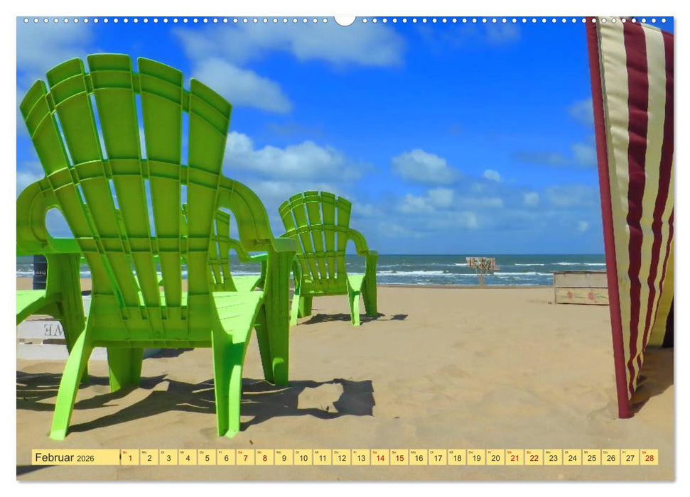 Holland - Die Nordsee von Zandvoort bis Breskens (CALVENDO Wandkalender 2026)
