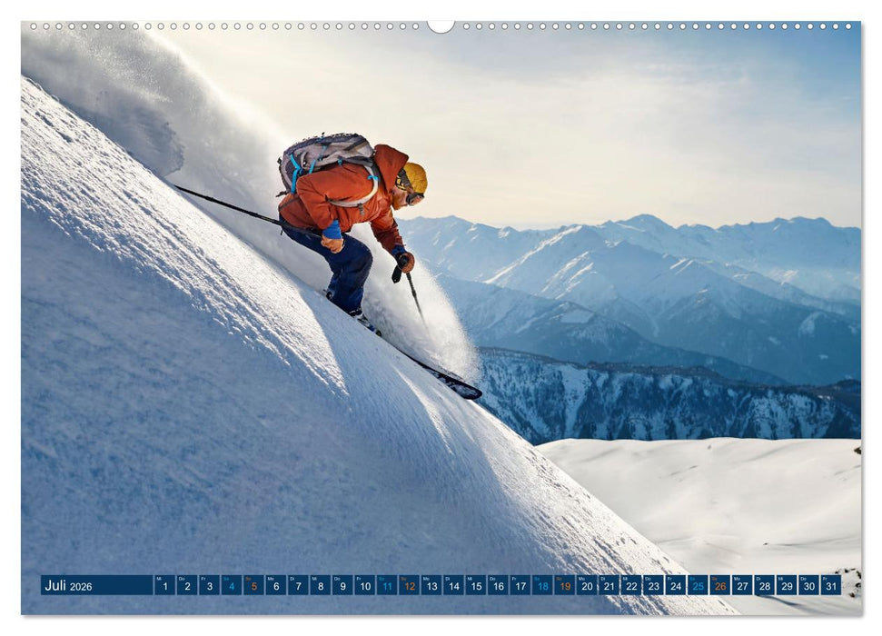 Skimountaineering - Erobere die Berge im Winter (CALVENDO Premium Wandkalender 2026)