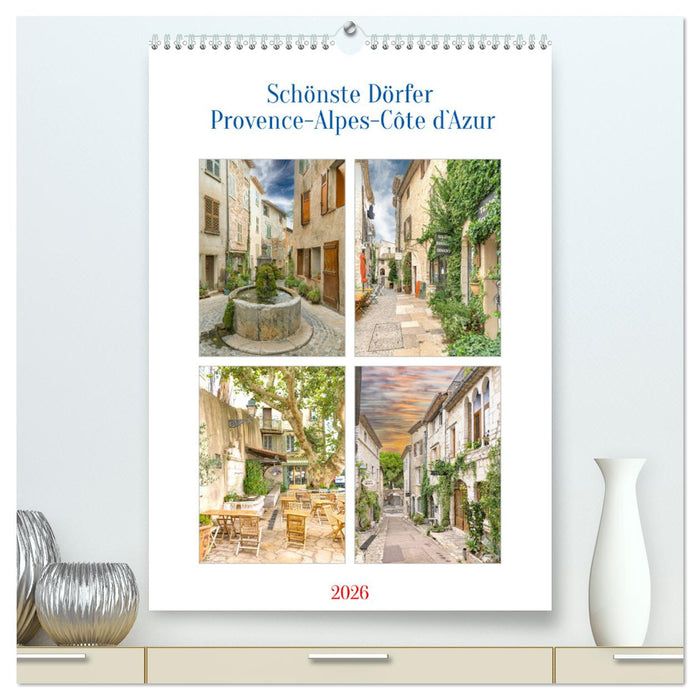 Schönste Dörfer - Provence-Alpes-Côte d'Azur (CALVENDO Premium Wandkalender 2026)