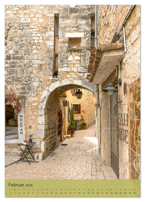 Schönste Dörfer - Provence-Alpes-Côte d'Azur (CALVENDO Premium Wandkalender 2026)