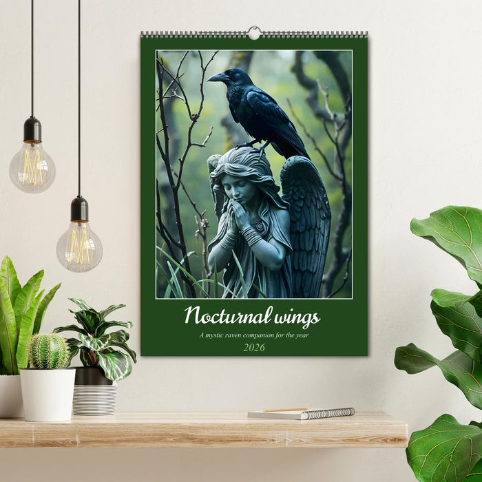 Nocturnal wings - A mystic raven companion for the year (CALVENDO Monthly Calendar 2026)