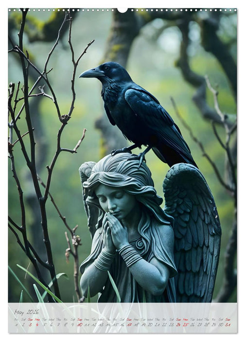 Nocturnal wings - A mystic raven companion for the year (CALVENDO Monthly Calendar 2026)