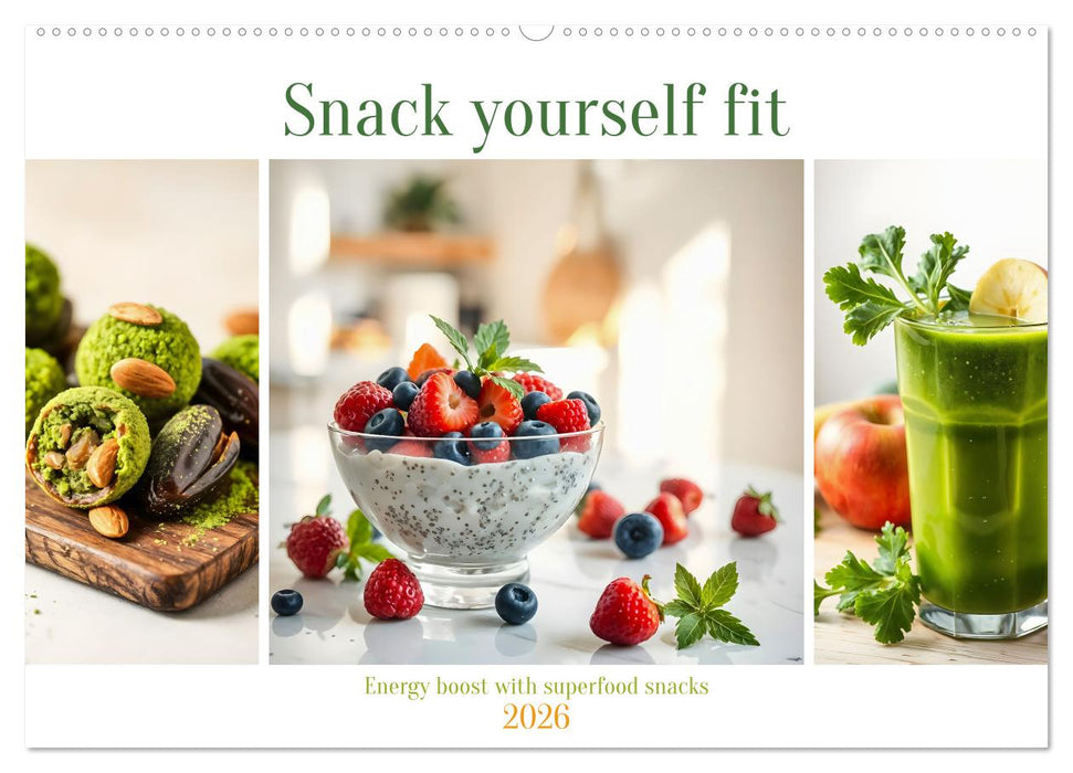 Snack yourself fit - Energy boost with superfood snacks (CALVENDO Monthly Calendar 2026)
