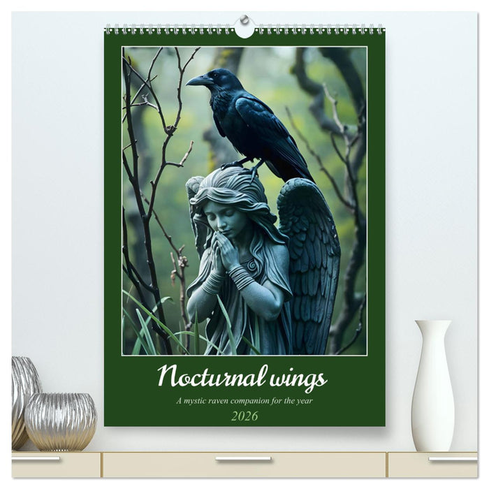 Nocturnal wings - A mystic raven companion for the year (CALVENDO Premium-Calendar 2026)