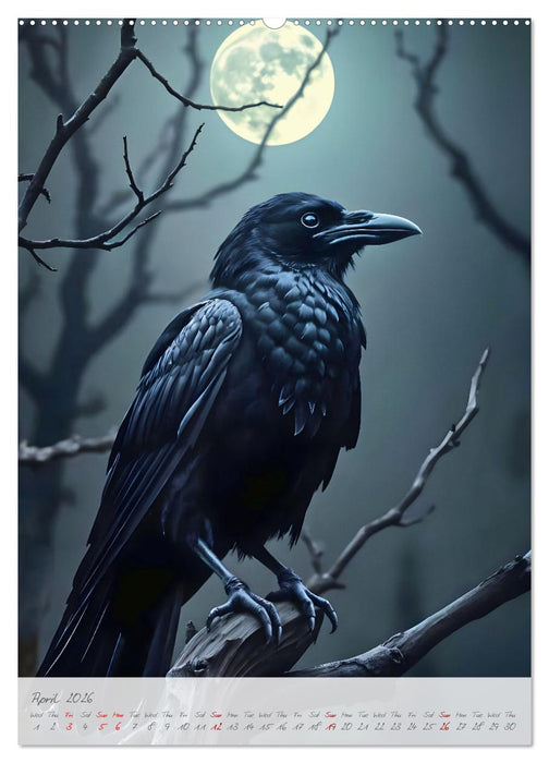 Nocturnal wings - A mystic raven companion for the year (CALVENDO Premium-Calendar 2026)