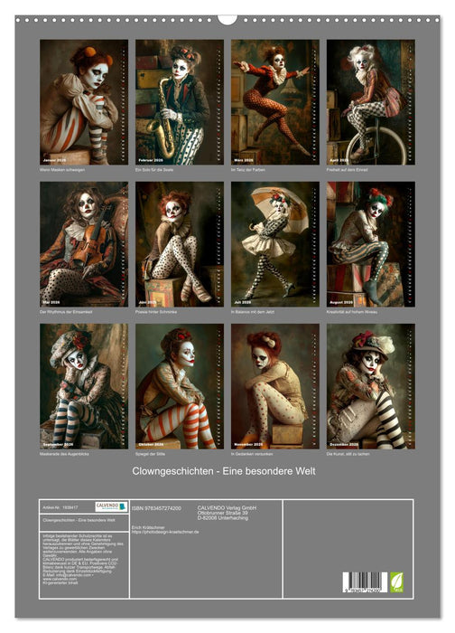 Clowngeschichten - Eine besondere Welt (CALVENDO Wandkalender 2026)