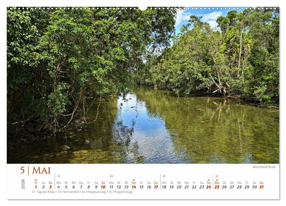 Australien - Cairns-Brisbane (CALVENDO Premium Wandkalender 2026)