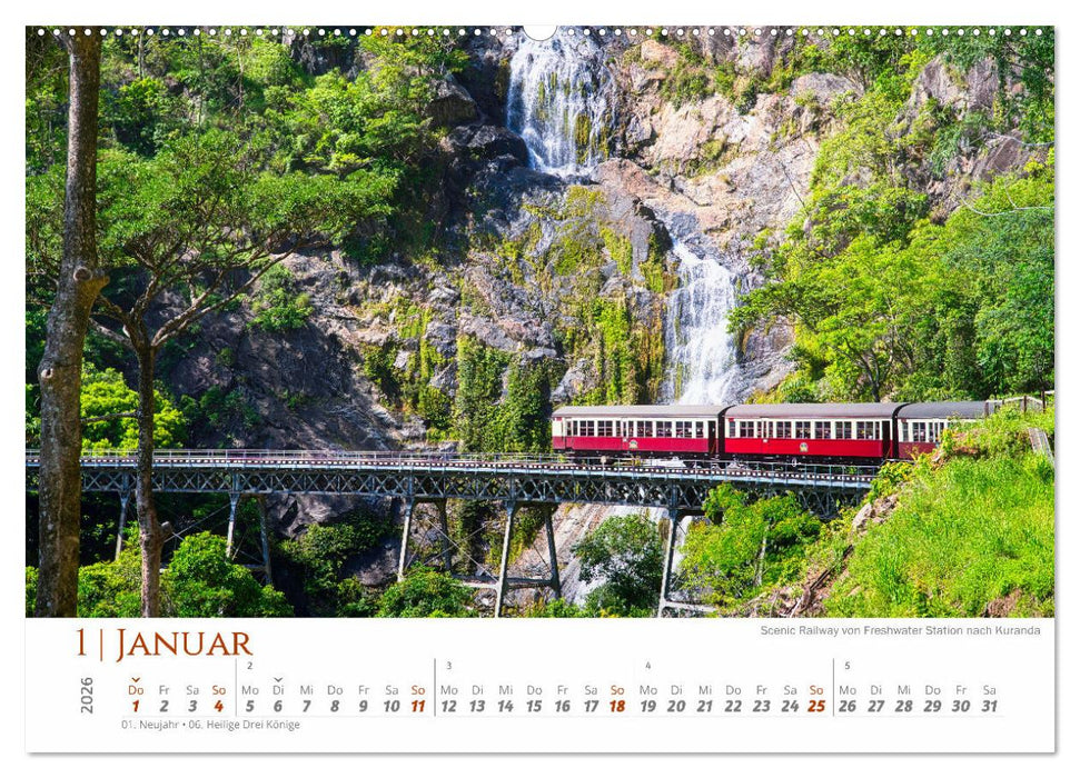 Australien - Cairns-Brisbane (CALVENDO Wandkalender 2026)