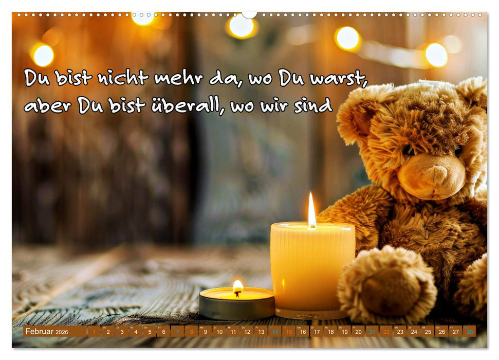 Innehalten in der Trauer - begleitet mit Gedanken (CALVENDO Wandkalender 2026)