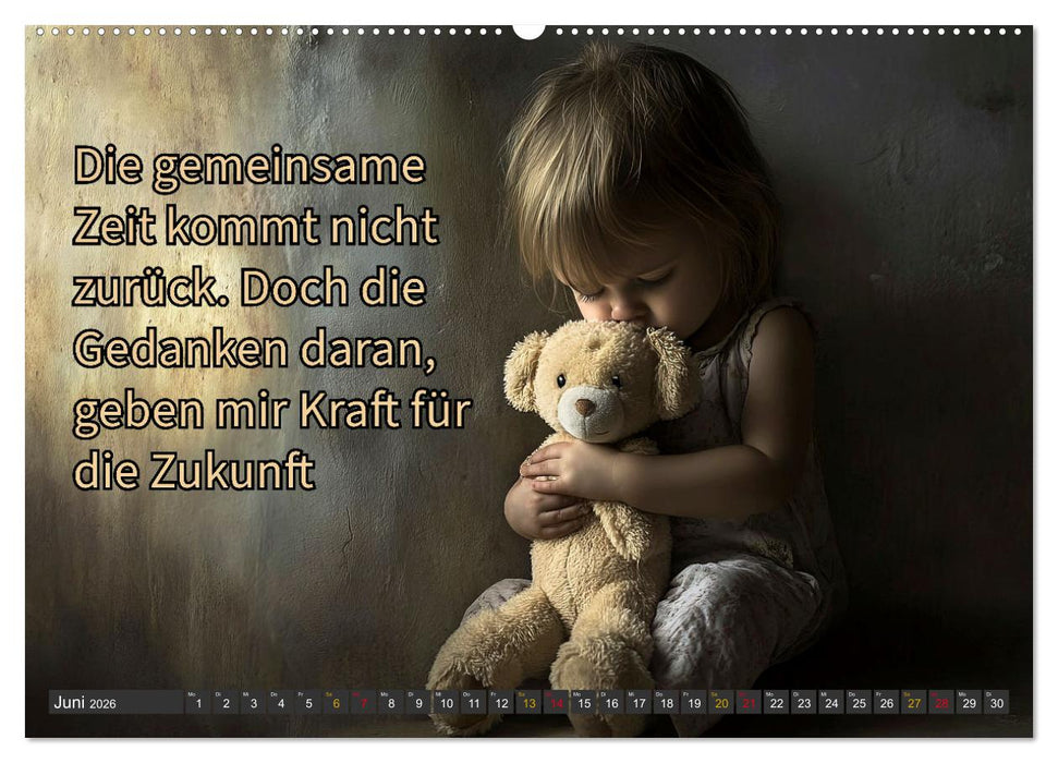 Innehalten in der Trauer - begleitet mit Gedanken (CALVENDO Wandkalender 2026)