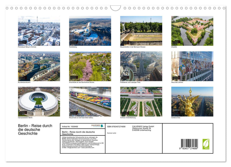 Berlin - Reise durch die deutsche Geschichte (CALVENDO Wandkalender 2026)