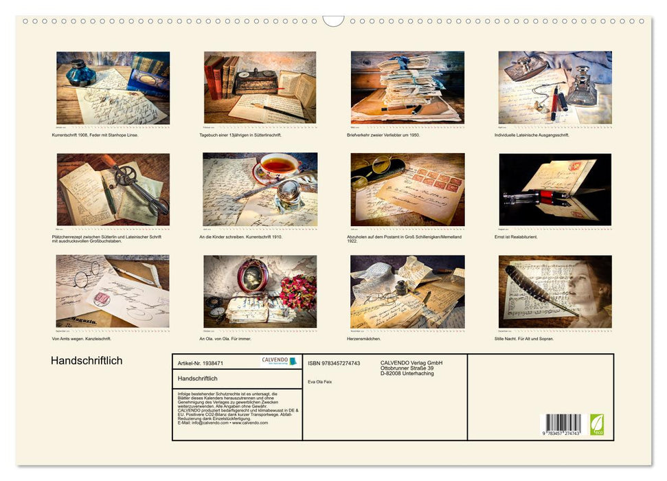 Handschriftlich (CALVENDO Wandkalender 2026)