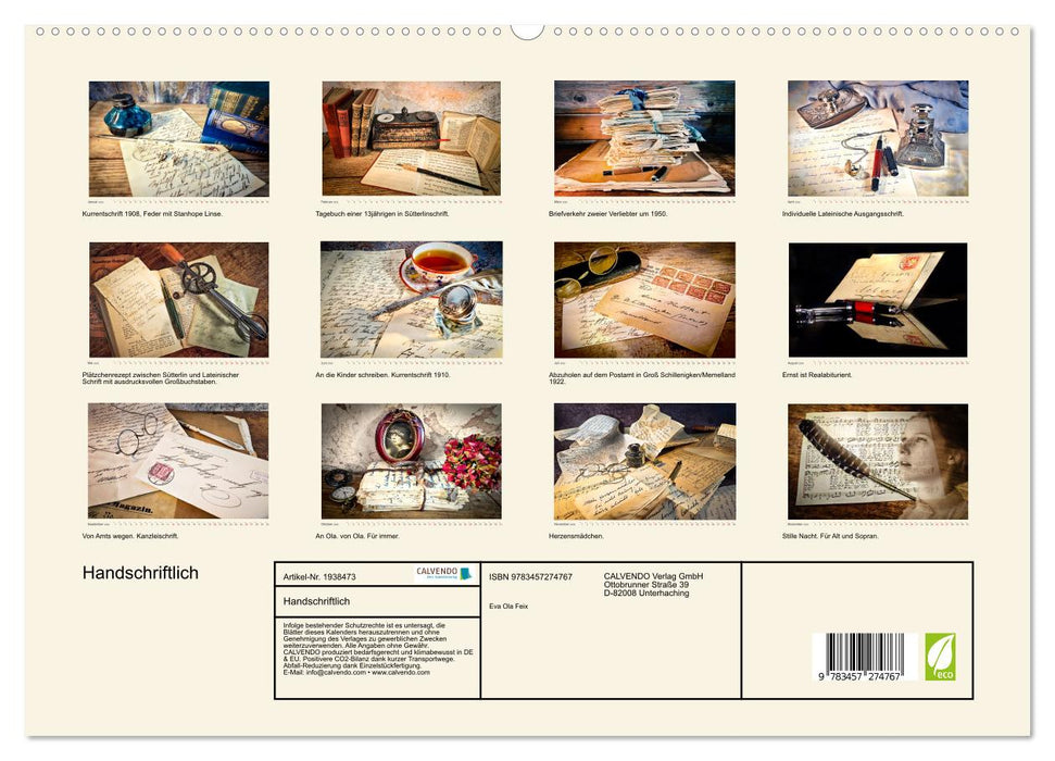 Handschriftlich (CALVENDO Premium Wandkalender 2026)