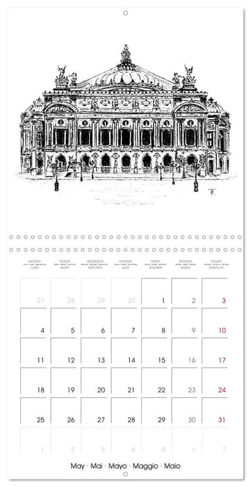 My PARIS (CALVENDO Calendrier mensuel 2026)