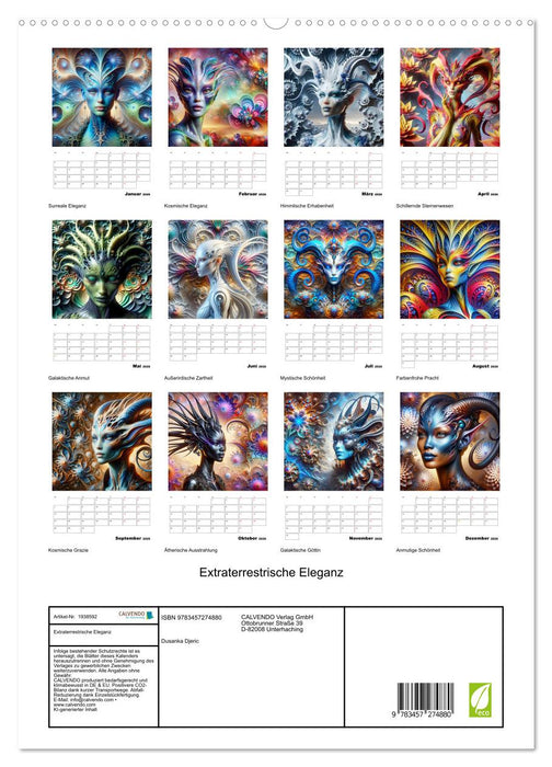 Extraterrestrische Eleganz (CALVENDO Premium Wandkalender 2026)