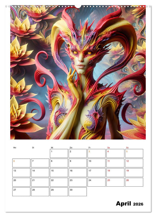 Extraterrestrische Eleganz (CALVENDO Premium Wandkalender 2026)