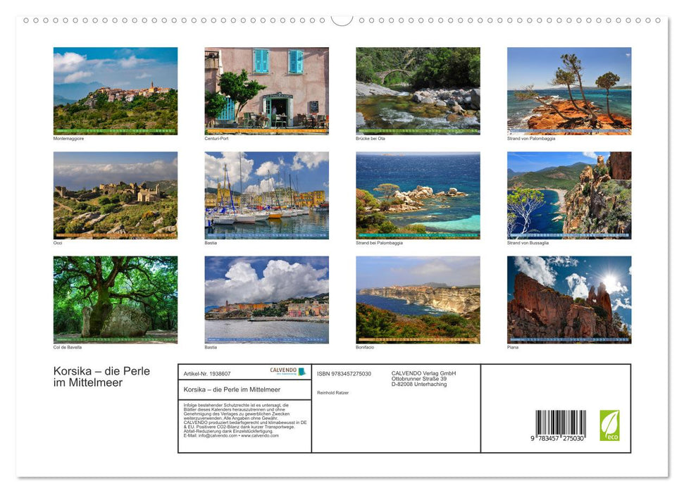 Korsika – die Perle im Mittelmeer (CALVENDO Premium Wandkalender 2026)