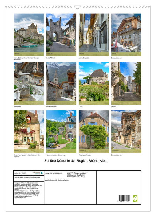 Schöne Dörfer in der Region Rhône-Alpes (CALVENDO Wandkalender 2026)