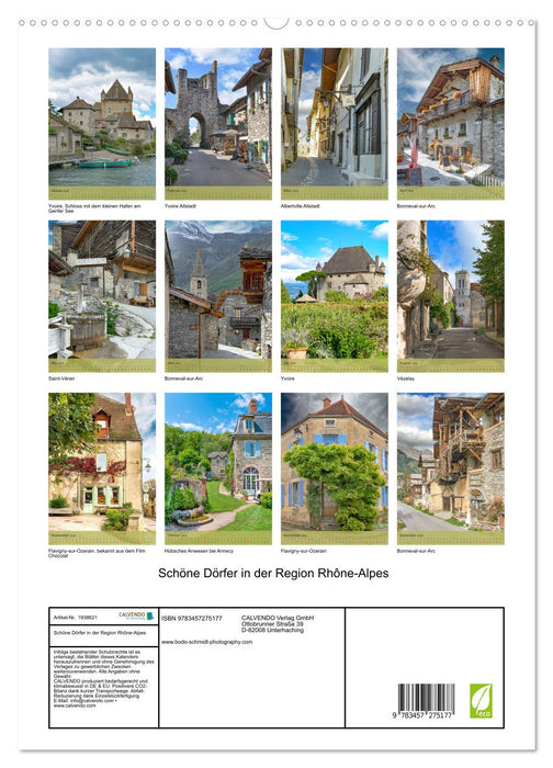 Schöne Dörfer in der Region Rhône-Alpes (CALVENDO Premium Wandkalender 2026)