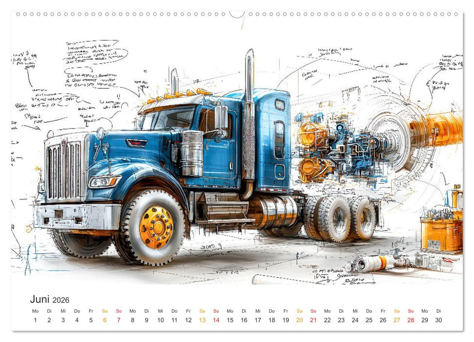 Trucks - Design Studien (CALVENDO Wandkalender 2026)
