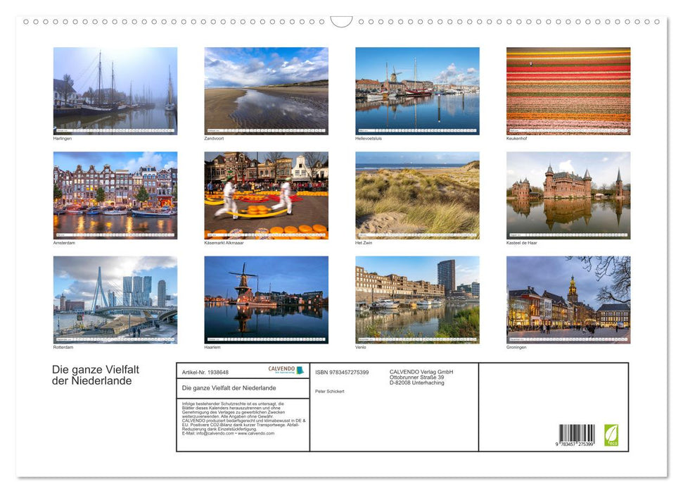 Die ganze Vielfalt der Niederlande (CALVENDO Wandkalender 2026)