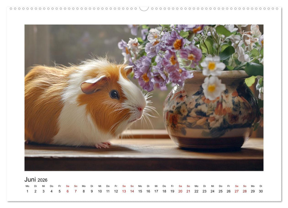 Mehr Schwein mit Meerschwein (CALVENDO Wandkalender 2026)