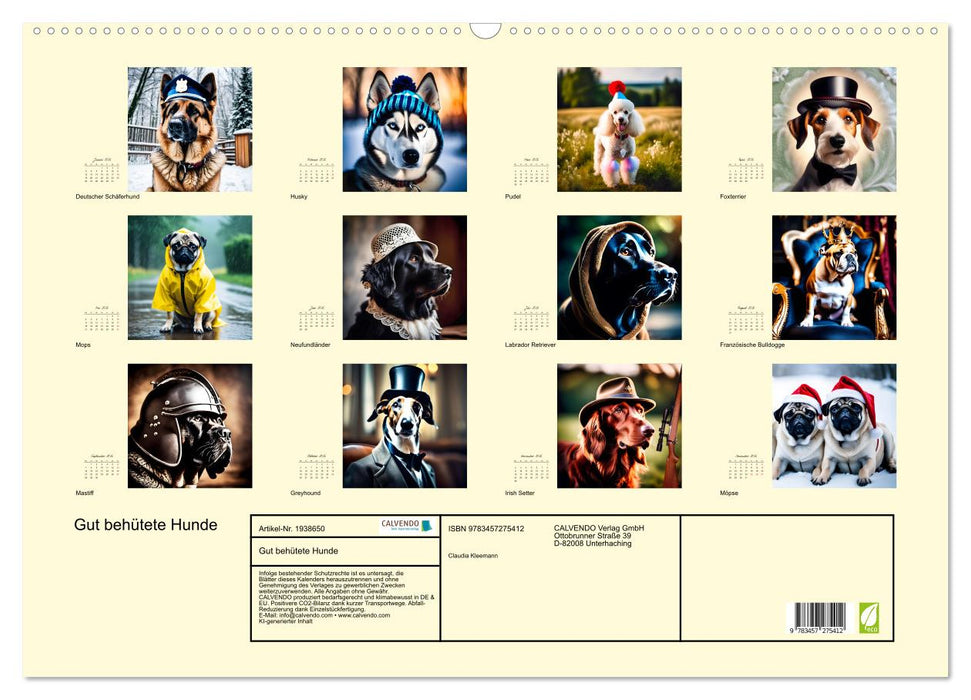 Gut behütete Hunde (CALVENDO Wandkalender 2026)
