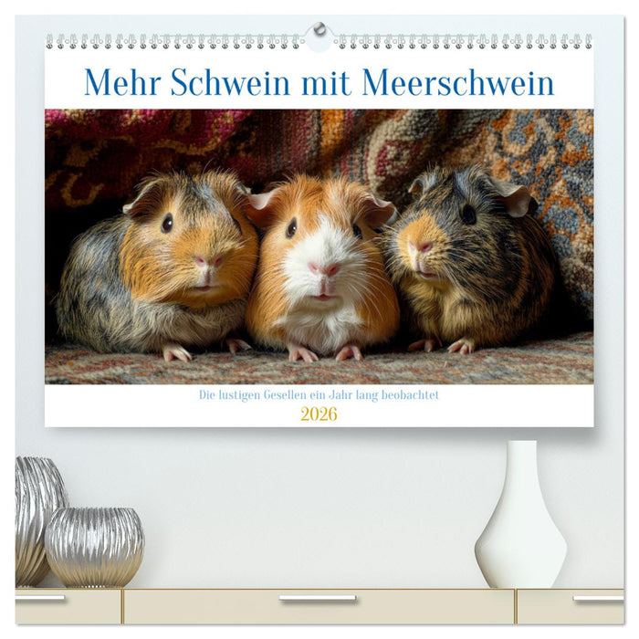 Mehr Schwein mit Meerschwein (CALVENDO Premium Wandkalender 2026)