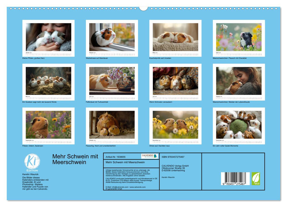 Mehr Schwein mit Meerschwein (CALVENDO Premium Wandkalender 2026)