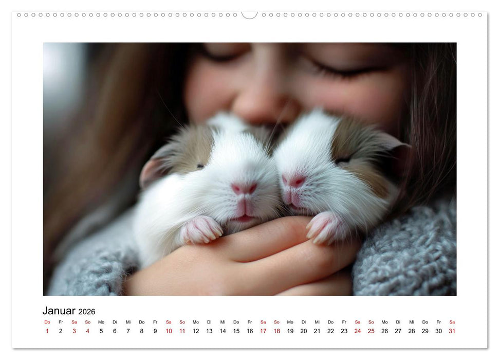 Mehr Schwein mit Meerschwein (CALVENDO Premium Wandkalender 2026)