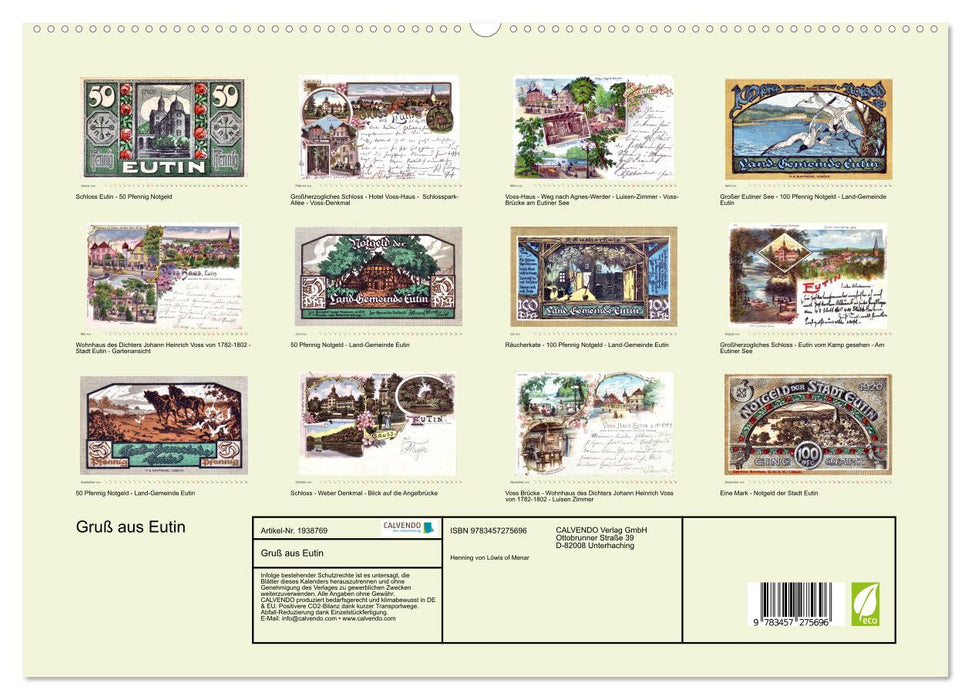 Gruß aus Eutin (CALVENDO Premium Wandkalender 2026)