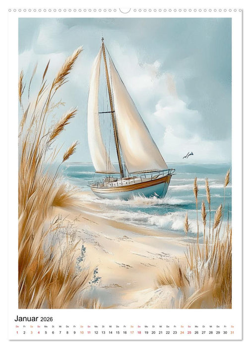 Maritimes Vergnügen am Strand (CALVENDO Wandkalender 2026)
