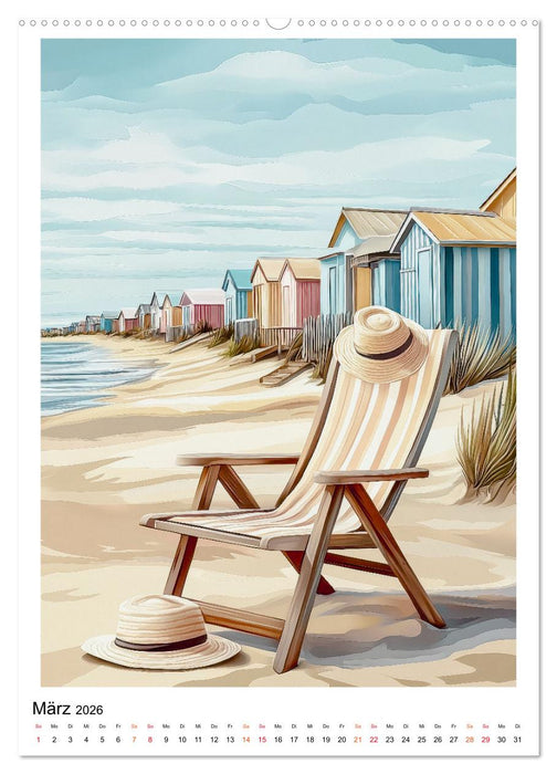Maritimes Vergnügen am Strand (CALVENDO Wandkalender 2026)