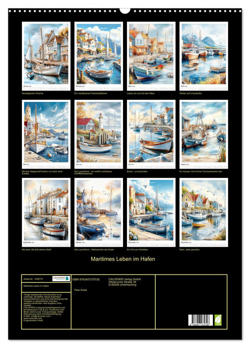 Maritimes Leben im Hafen (CALVENDO Wandkalender 2026)