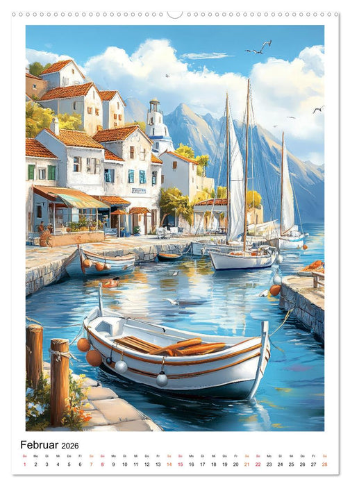Maritimes Leben im Hafen (CALVENDO Wandkalender 2026)