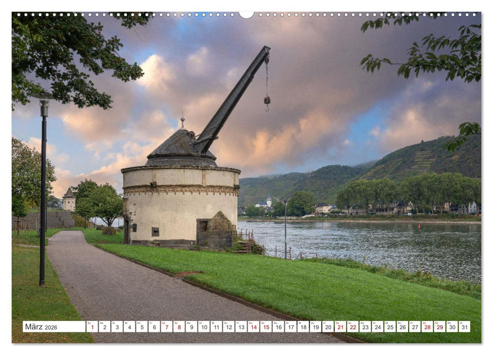 Unterwegs - Rhein-Burgen-Weg (CALVENDO Premium Wandkalender 2026)