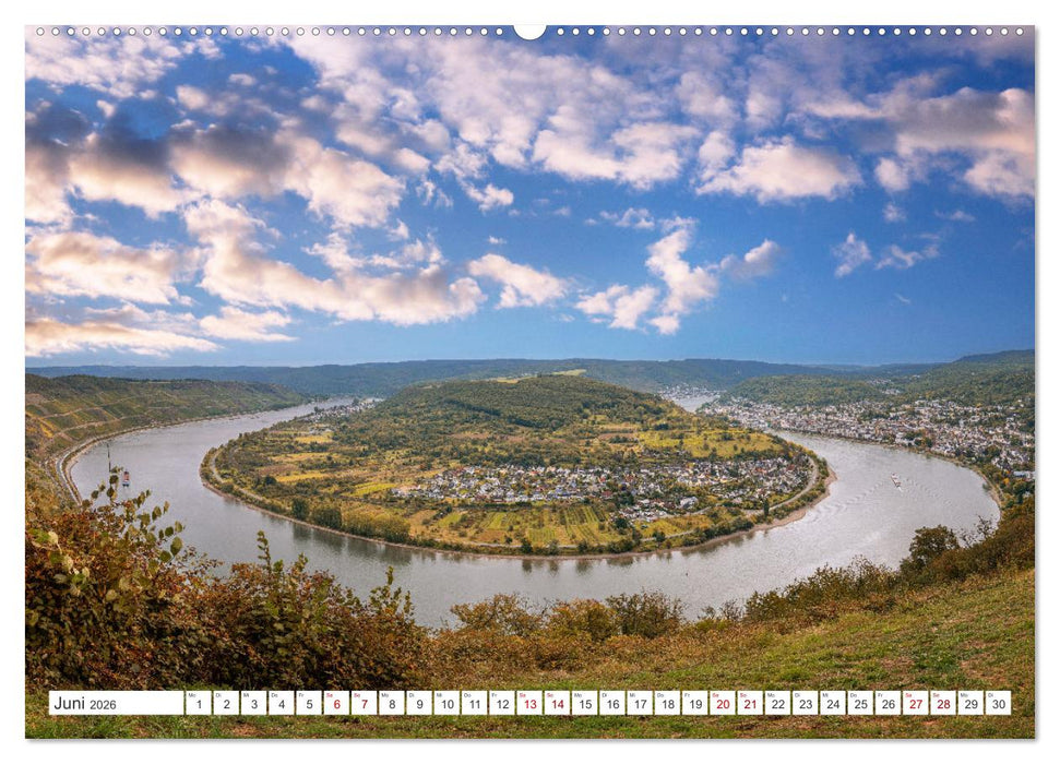 Unterwegs - Rhein-Burgen-Weg (CALVENDO Premium Wandkalender 2026)