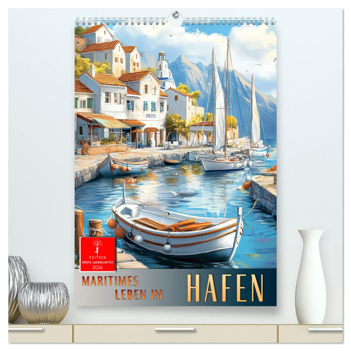 Maritimes Leben im Hafen (CALVENDO Premium Wandkalender 2026)