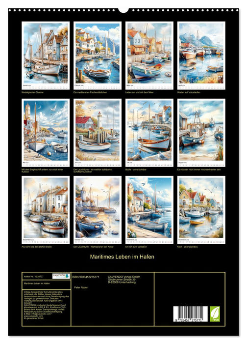 Maritimes Leben im Hafen (CALVENDO Premium Wandkalender 2026)