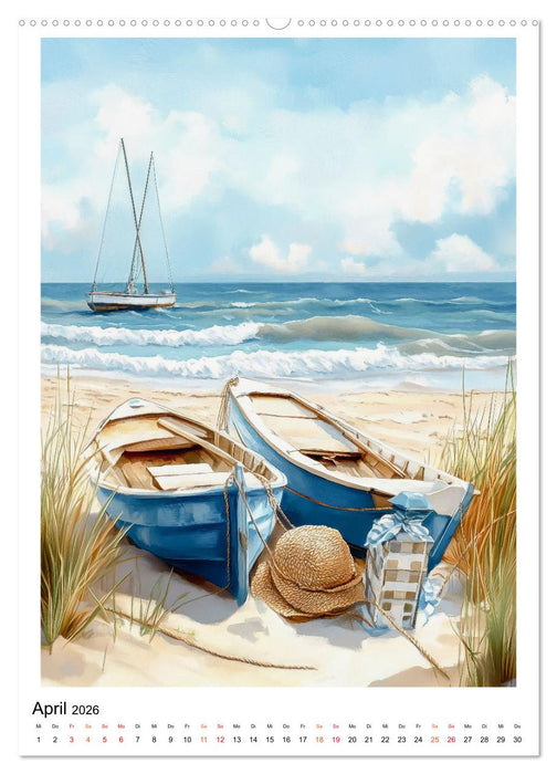 Maritimes Vergnügen am Strand (CALVENDO Premium Wandkalender 2026)