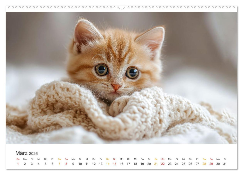 Katzen - Kalender für alle Miezenfans (CALVENDO Wandkalender 2026)