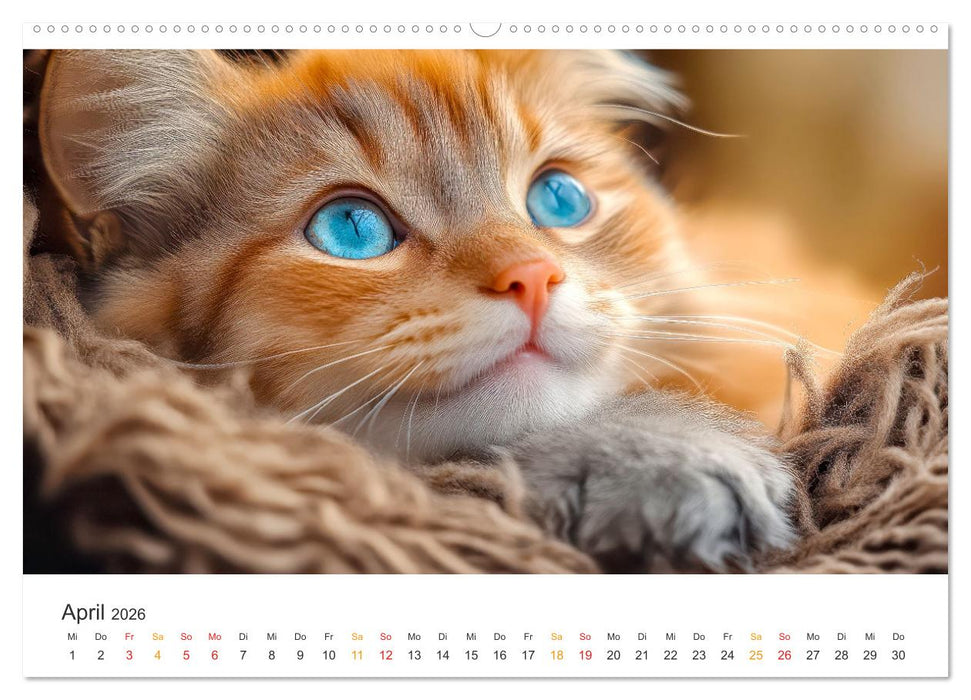 Katzen - Kalender für alle Miezenfans (CALVENDO Wandkalender 2026)